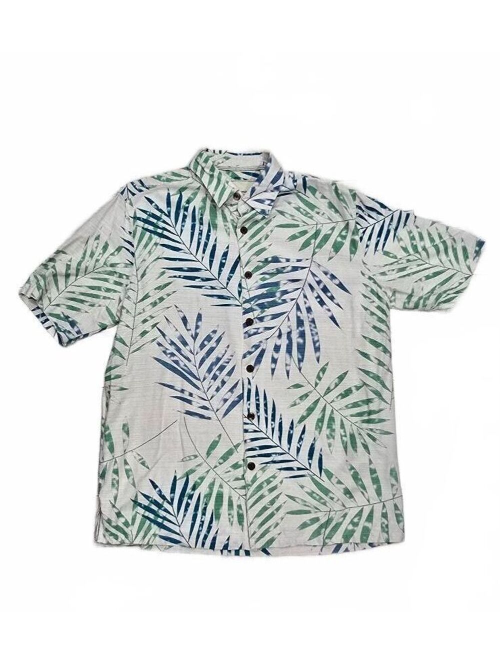 Denim & Co. Men's Medium Silk Tropical Print Short Sleeve Shirt